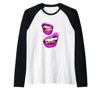 Pink Color Talk That-x2 Pink Graphic Camiseta Manga Raglan
