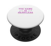 Pink Color The Game Is Heartless Pink Graphic PopSockets PopGrip Adhesivo