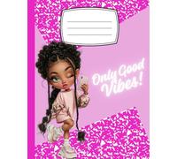 Pink Composition Notebook Wide Ruled with Cute Pink Girl 7-1/2 x 9-3/4" 160 pages Pink Marble Cover Composition Book Wide Ruled for Girls Handwriting ... Paper Journal: Handwriting Workbook for Girls