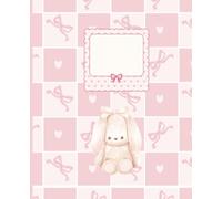 Pink Coquette Bunny and Bow Composition Notebook: Cute Girly Aesthetic Journal, 120 wide ruled pages, 7.25 x 9.5, perfect for kids, teens, adults and Students