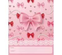 Pink Coquette Composition Notebook: Aesthetic Pink Journal with Bows, Pearls & Hearts for Girls and Teens: Cute Coquette Notebook for School or Daily Notes