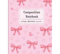 Pink Coquette Composition Notebook: Cute Bow & Heart Pastel Aesthetic | Wide Ruled | 7.5 x 9.25 inches | 110 Pages: Perfect for School, Journaling, or ... Girls, Coquette Lovers & Stationery Fans