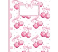 Pink Coquette Disco Cherry Composition Notebook: Cute Aesthetic College Ruled (8" x 10"): Bows, Glitter, and Y2K Vibes for Girls & Teens | Back to School, Journaling, or Daily Notes
