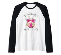 Pink Cowgirls Dont Cry Graphic For Women Funny Western GNOME Camiseta Manga Raglan
