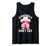 Pink Cowgirls Dont Cry Graphic For Women Funny Western GNOME Camiseta sin Mangas