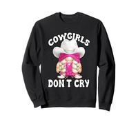 Pink Cowgirls Dont Cry Graphic For Women Funny Western GNOME Sudadera
