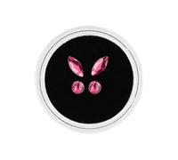 (Pink)Crystal Diamond Tooth Gems - Butterfly Leaf Design Size Artificial Tooth Ornament