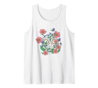 Pink Day of The Dead Skull with Flowers Camiseta sin Mangas