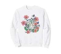 Pink Day of The Dead Skull with Flowers Sudadera