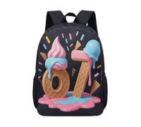 Pink Donut Ice Cream 67 - Mochila de 17 pulgadas, bonita mochila para estudiantes, laptop, bolsa de viaje, 04., L, Minimalista