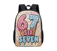 Pink Donut Ice Cream 67 - Mochila de 17 pulgadas, bonita mochila para estudiantes, laptop, bolsa de viaje, 11, L, Minimalista