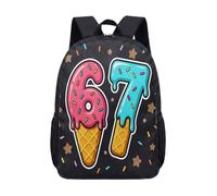Pink Donut Ice Cream 67 - Mochila de 17 pulgadas, bonita mochila para estudiantes, laptop, bolsa de viaje, 08., L, Minimalista