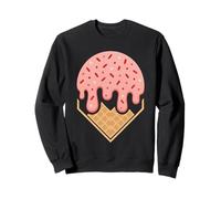 Pink Dripping Ice Cream Baseball Home Plate Sports Lover Sudadera