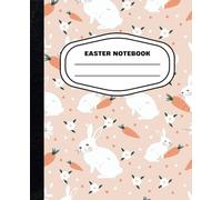 Pink Easter Cover Composition Notebook: Simple Cute Spring Themed Note Book, Wide Ruled Paper, Standard Size 7.5"x9.25", 100 Pages. Perfect for Back ... and Journal. Great Easter-Basket Stuffer.