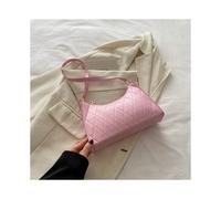 (Pink)Elegante bolso de mano retro de PU con cómoda correa única y bolsillo interior móvil ideal para trajes cotidianos elegante
