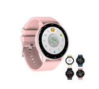 (Pink) Fitness Smart Watch Bluetooth Gold Men's and Women's Heart Rate Tracker Smart Bracelet Sleep Monitoring Pedometer