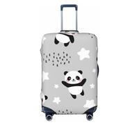 Pink Flamingo (2) Funda para equipaje, fundas lavables para maletas, fundas de equipaje de moda, funda protectora de maleta antiarañazos, isla paraíso en forma de corazón, XL, 1, Pandas entre nubes y