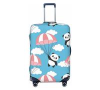 Pink Flamingo (2) Funda para equipaje, fundas lavables para maletas, fundas de equipaje de moda, funda protectora de maleta antiarañazos, isla paraíso en forma de corazón, XL, 1, Panda volando en el