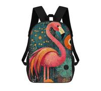 Pink Flamingo Art Print Vibrant Pink Flamingo Art Prints Modern Tropical Decor Mochila Escolar Para Niñas Mochila Impermeable Mochila Informal De Día Mochila Ligera Para Niño Y Niña Mochila Escolar