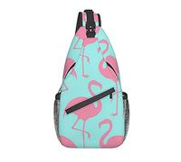 Pink Flamingo Crossbody Chest Bag, Bandolera, Mochila de senderismo al aire libre de fin de semana, adecuada para hombres y mujeres