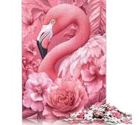 Pink Flamingo in Bloom Puzzle Imposible,desafío for Adults Entretenimiento Creativo 1000 Piezas Obra De Arte De Juego De para Adultos, Regalos A Partir De 14 Años 1000pcs (38x26cm)
