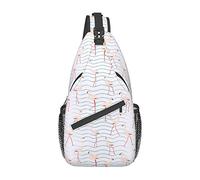 Pink Flamingo Sling Bag, Chest Bag Daypack, Crossbody Sling Mochila para Viajes, Deportes, Correr, Senderismo