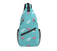 Pink Flamingo Sling Bag Crossbody Chest Bag Daypack Travel Senderismo Bandolera para Hombres Mujeres