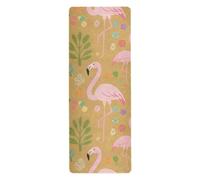 Pink Flamingo - Tapete de yoga para hombre para entrenamientos en el suelo, antideslizante, antideslizante, toalla con bolsa para ejercicio, 180 x 66 cm