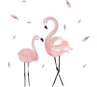 Pink Flamingo Wall Stickers PVC Material DIY Birds Mural Decals para House Kids Rooms Decoración del dormitorio del bebé 142 * 150cm