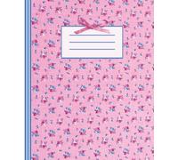 Pink Floral Composition Notebook Wide Ruled for Girls, Teens, Women: Vintage Aesthetic School Office Supplies 125 Pages 7.25 x 9.5"