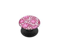 Pink Floral Daisy Dragonfly Botanical Wildflower Vine Garden PopSockets PopGrip Adhesivo
