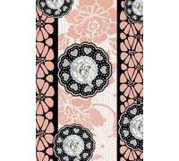 Pink Floral Gothic Lace Journal - A5 Liniertes Hardcover Notizbuch mit Eleganter Vintage-Teller- und Herz-Illustration | 120 Seiten Tagebuch im Gothic-Spitzen-Design
