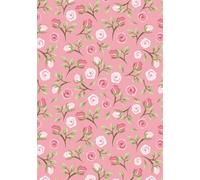 Pink Floral Hardcover Notebook - Tiny Rose Design: Lined Journal, 7 x 10 Inches, 200 Pages - Elegant Notebook for Writing, Notes, and Daily Use
