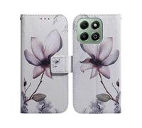 (Pink Flower)For Honor X6b 4G Leather Wallet Case with Pattern Print