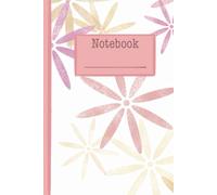 Pink flower pattern composition notebook: simple, cute, aesthetic pink and coloured flower pattern journal - gift for kids teens adults students - 100 pages - wide ruled lined - 6x9 inches