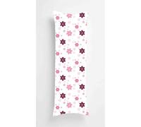 Pink Flowers Body Pillow Case Cover 40x120cm, Long Backrest Cushion Pillow Protector with Zipper, Decorative Bedding Pillowcase, Soft Body Pillow Cover for Couch Bedroom Summer