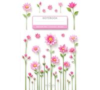 Pink Flowers Lined Notebook - 6 x 9 in - 100 Pages: Elegant Pink Floral Journal | College Ruled Grey Lined Notebook | Grey Index First Page | Small ... Writing | for Girls & Women (15,24x22,86 cm)