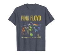 Pink Floyd Band Prism Camiseta, Hombre, Azul Jaspeado, 3XL