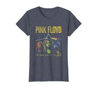 Pink Floyd Band Prism Camiseta, Mujer, Azul Jaspeado, L