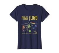 Pink Floyd Band Prism Camiseta, Mujer, Azul Marino, S