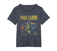 Pink Floyd Band Prism Camiseta, Mujer Tallas Grandes, Azul Jaspeado, 1XL Grande