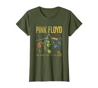 Pink Floyd Band Prism Camiseta, Mujer, Verde Oliva, XL