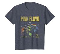 Pink Floyd Band Prism Camiseta, Niños, Azul Jaspeado, 10 años
