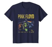 Pink Floyd Band Prism Camiseta, Niños, Azul Marino, 10 años