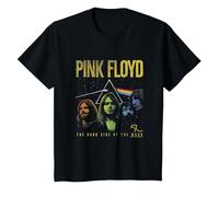 Pink Floyd Band Prism Camiseta, Niños, Negro, 12 años