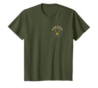 Pink Floyd - Bombilla con Sonido Delicado de Trueno Camiseta, Niños, Verde Oliva, 8 años