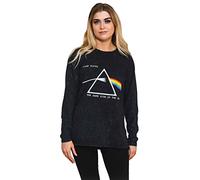 Pink Floyd Camiseta de manga larga unisex oficial Dark Side of The Moon Dip Dye, Negro , L