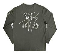 Pink Floyd Camiseta The Wall Hammers Logo Oficial Unisex Verde Manga Larga, Verde, Large