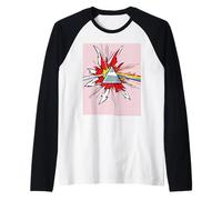 Pink Floyd Lado Oscuro De La Luna Prisma Rainbow Explosion Camiseta Manga Raglan