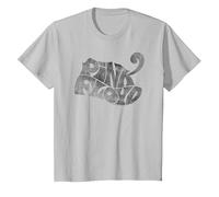 Pink Floyd Pink Logo Camiseta, Niños, Plata, 8 años